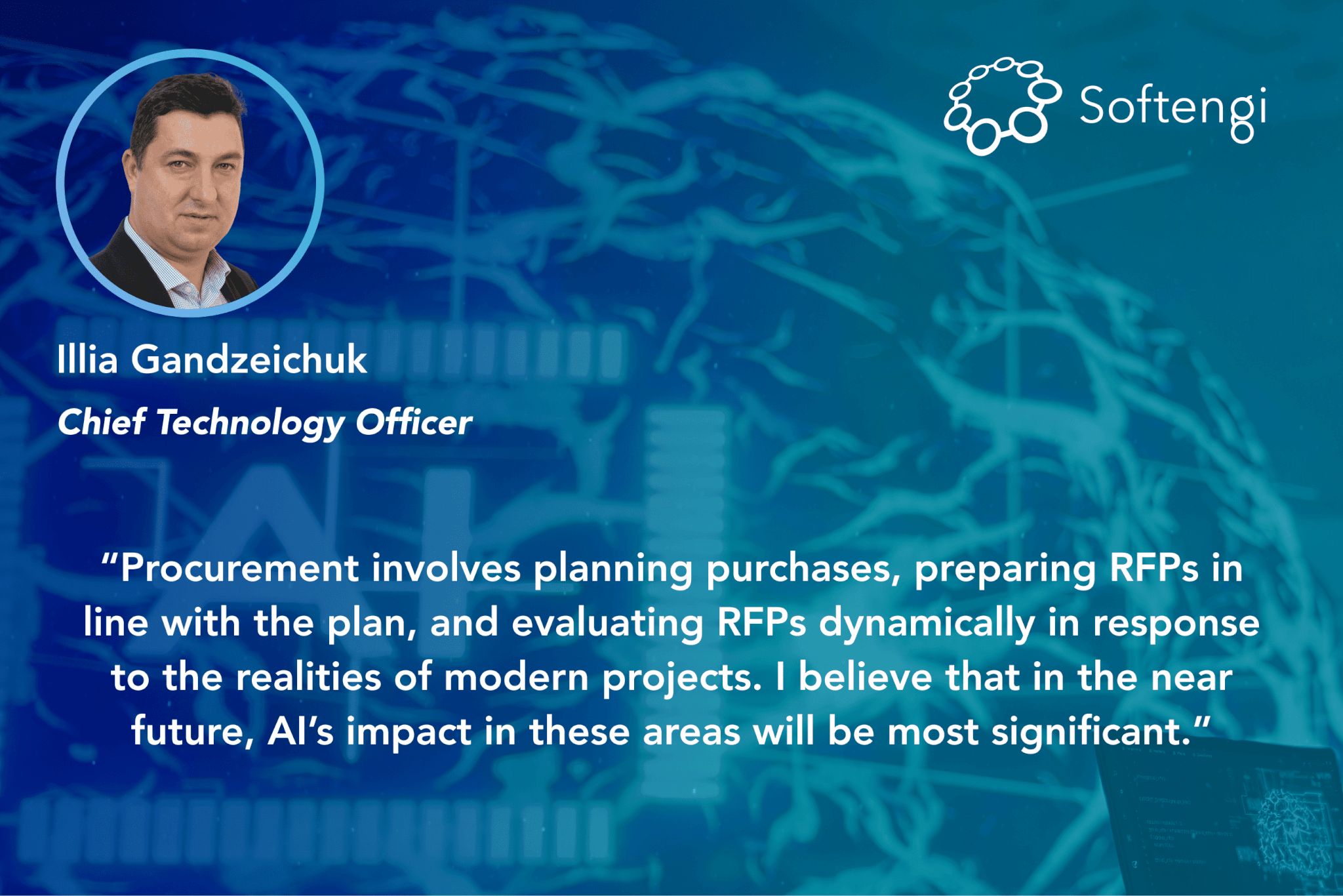 Illia Gandzeichuk believes that using AI procurement software can streamline the most essential aspects of sourcing - planning purchases, preparing RFPs in line with the plan, and evaluating RFPs dynamically.