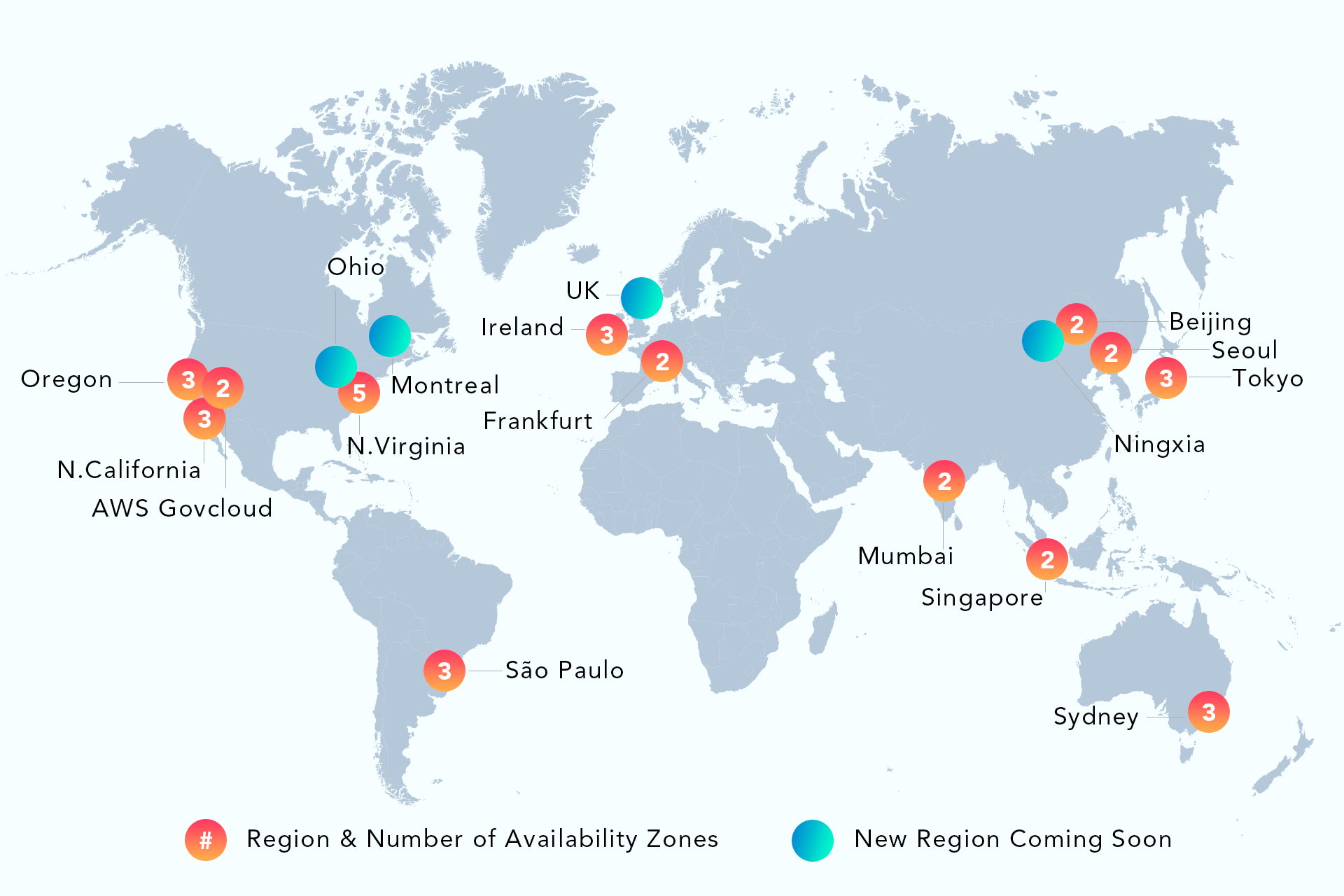 Azure Regions Physical Locations - Image to u